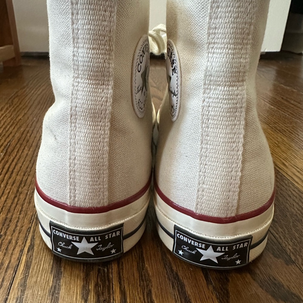 Converse Canvas High-Tops in Beige - Picture 3 of 4
